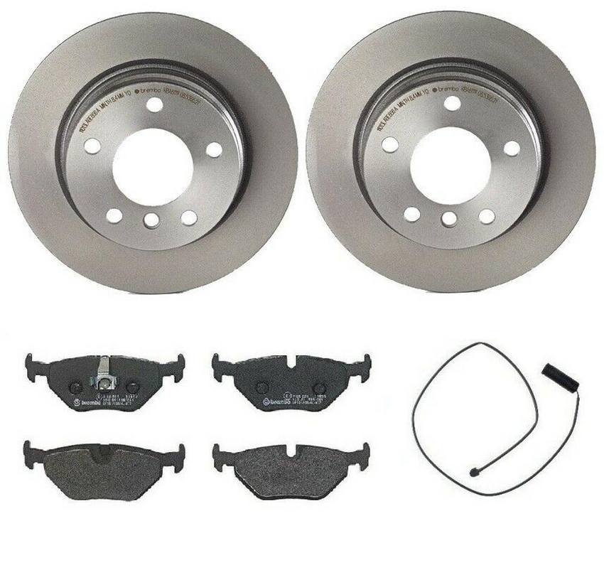 BMW Brembo Brake Kit - Pads and Rotors Rear (280mm) (Low-Met) 34351181342 - Brembo 1564852KIT